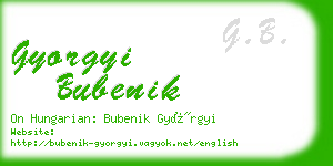 gyorgyi bubenik business card